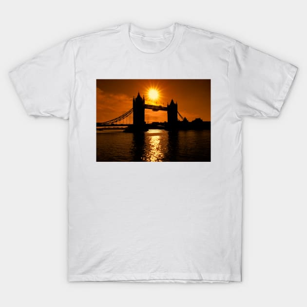 Sunrise Over Tower Bridge T-Shirt by GrahamPrentice